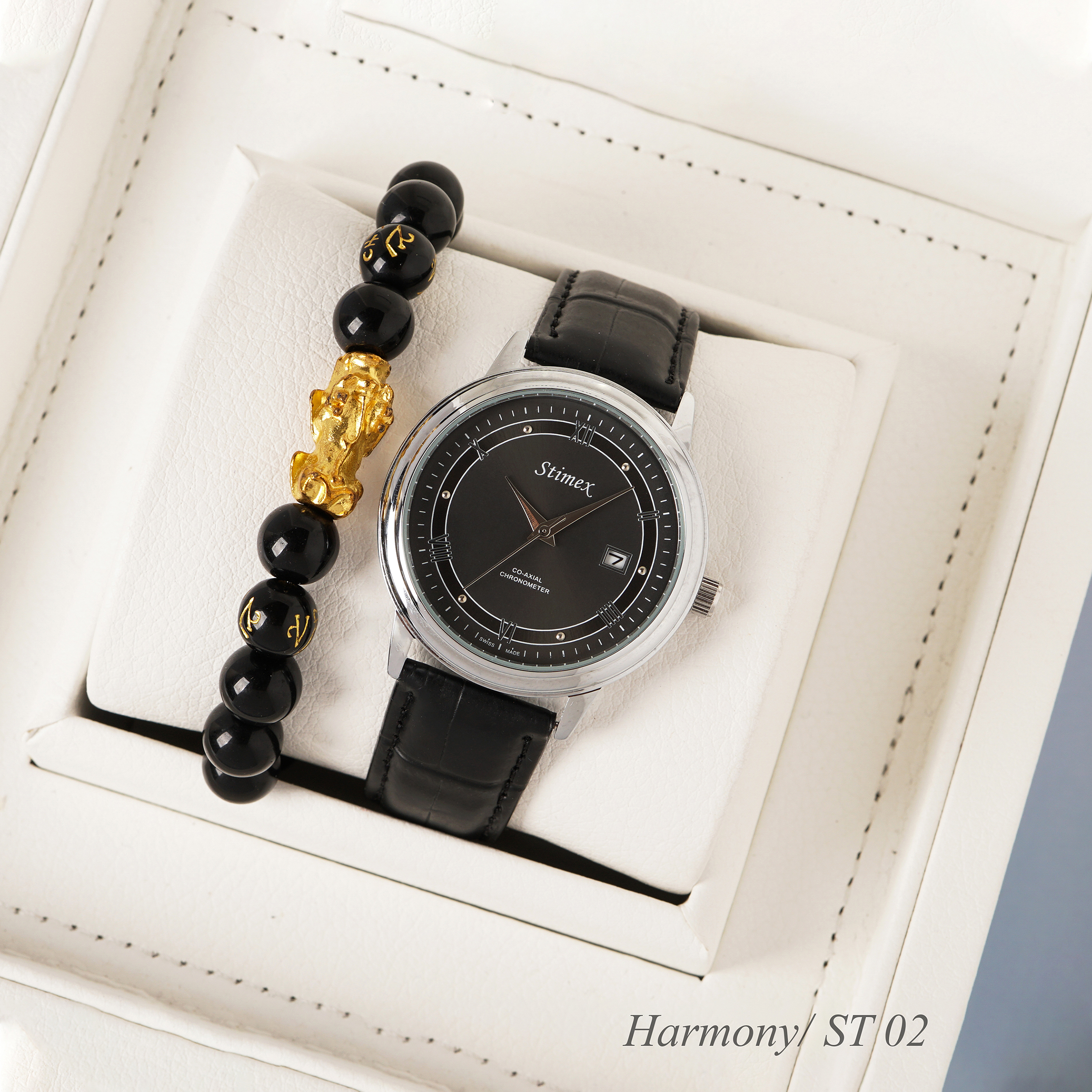 Đồng hồ nam thời trang Chống Nước STIMEX 010 có lịch ngày Tặng kèm vòng Tỳ Hưu