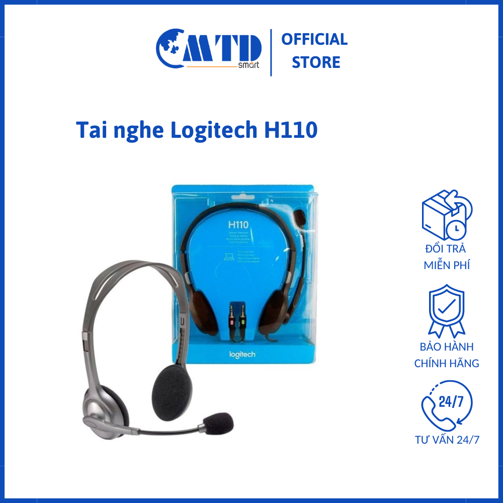 Tai nghe logitech h110 - bảo hành 24 tháng