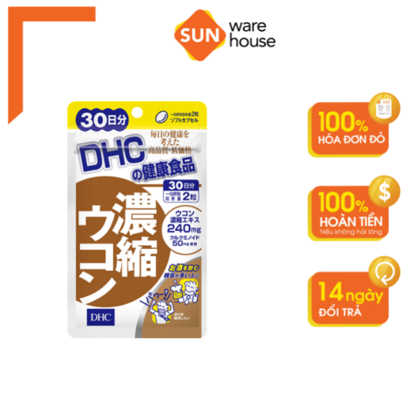 Viên Uống Tinh Bột Nghệ DHC Concentrated Turmeric Giúp Giải Rượu, Thải Độc Gan Sunware House