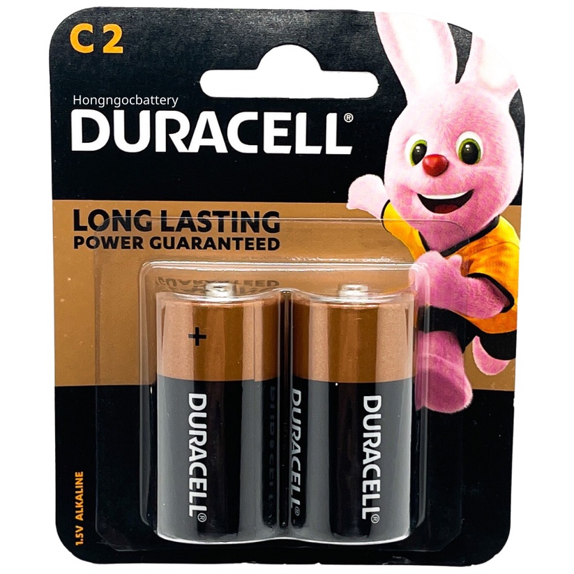Combo 5 Vỉ pin trung C Duracell Alkaline (1 vỉ 2 viên) cao cấp