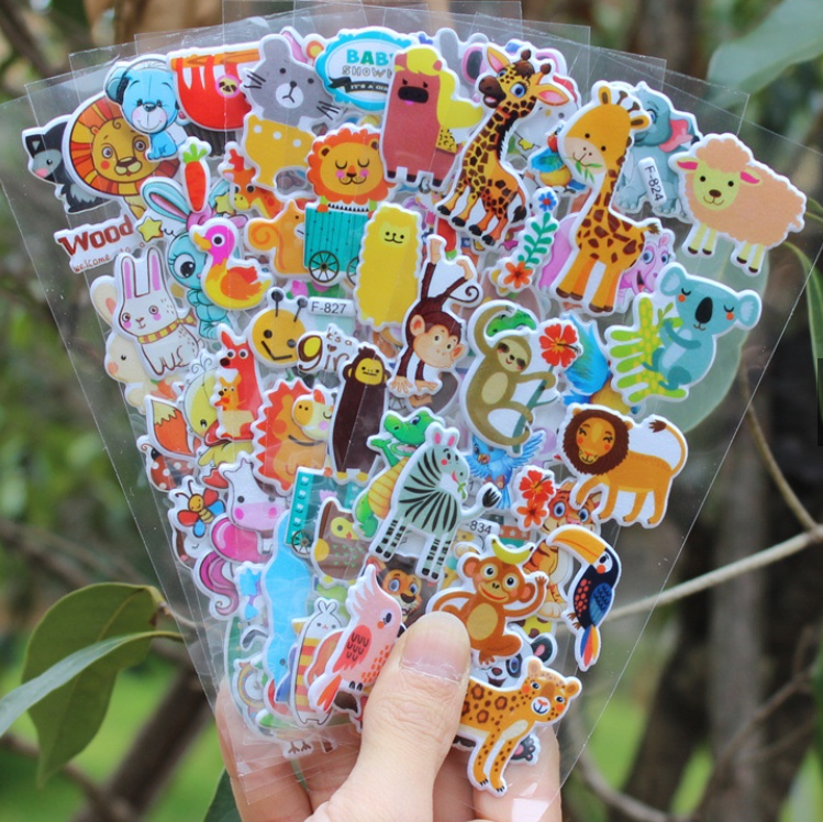 Sticker 3D nổi trang trí sổ sách, bình nước, điện thoại chống thấm nước 20gr
