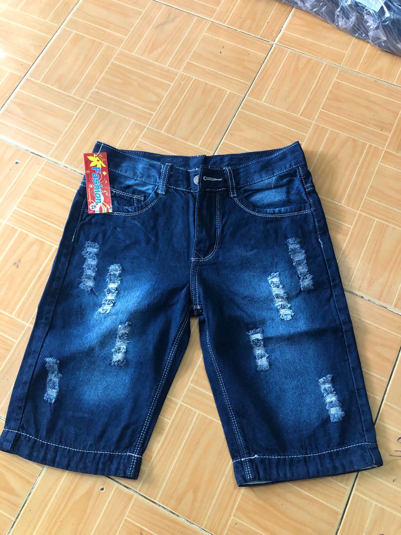 Quần Short Jeans dành cho Nam họa tiết rách