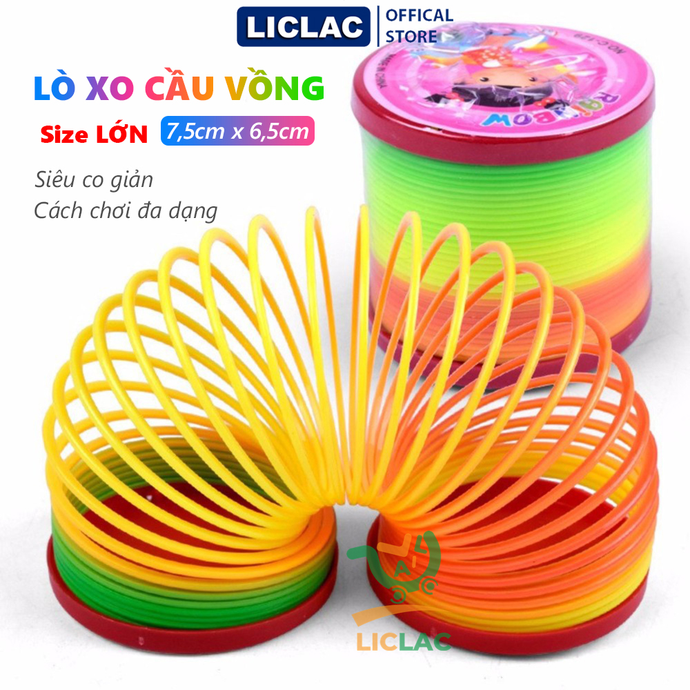 Đồ chơi Lò Xo Cầu Vồng Ma Thuật ( Loại LỚN ) chất liệu nhựa an toàn, không gây nguy hiểm, dễ sử dụng, Đồ chơi trẻ em - LICLAC