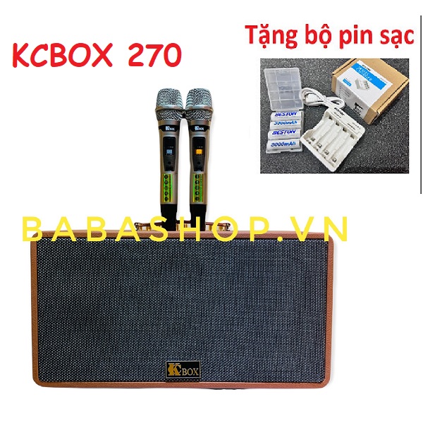 Loa karaoke mini di động KCBox KC-270 Công Suất 300W Hàng chính hãng, Micro chỉnh Deley, Reverd hát karaoke cực hay, Âm Thanh Siêu Chất Lượng