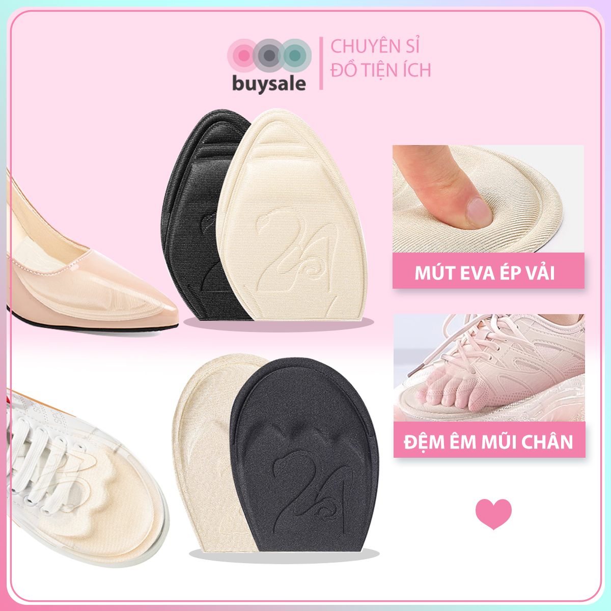 Lót giày 4D bảo vệ lòng bàn bàn chân và chống trượt về phía trước - buysale - BSPK181