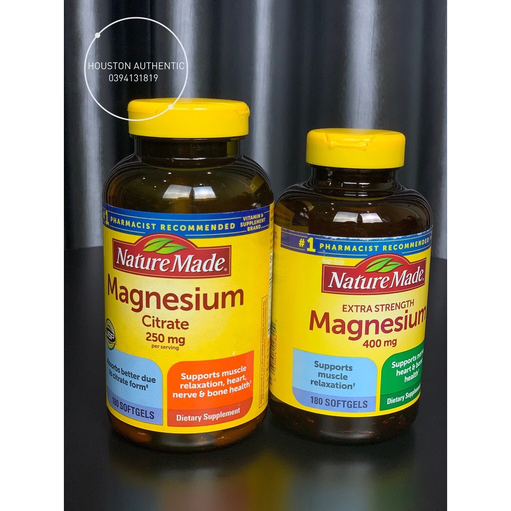 Viên uống Nature Made bổ sung Magnesium Citrate 180 Viên