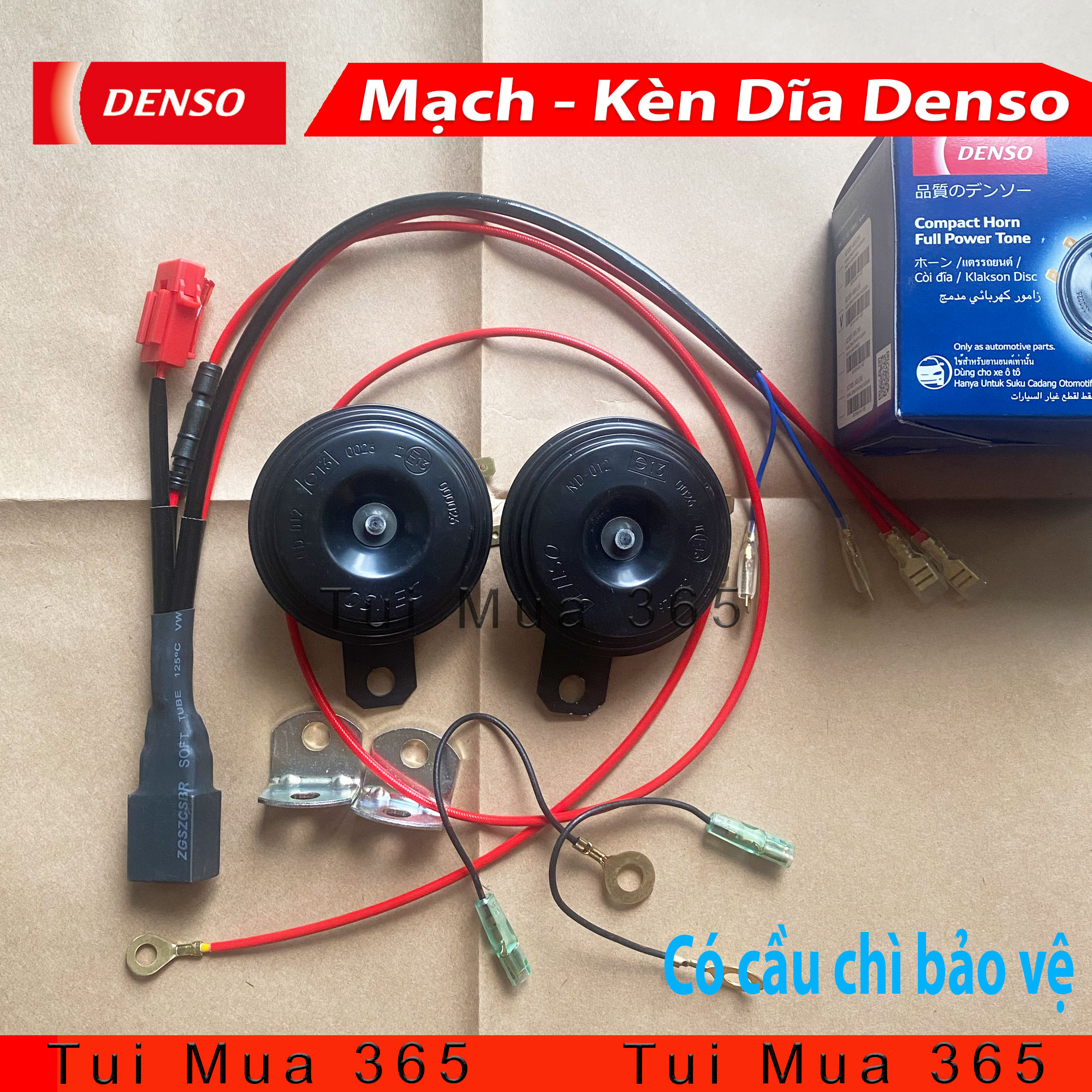 Combo Mạch Relay và Kèn Dĩa Denso gắn cho xe máy