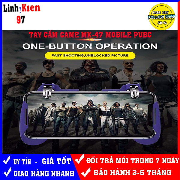 Tay cầm chơi game mobile MK-47 2020 cho tất cả game pubg,free fie.liên quân đa năng siêu đẹp cao cấp