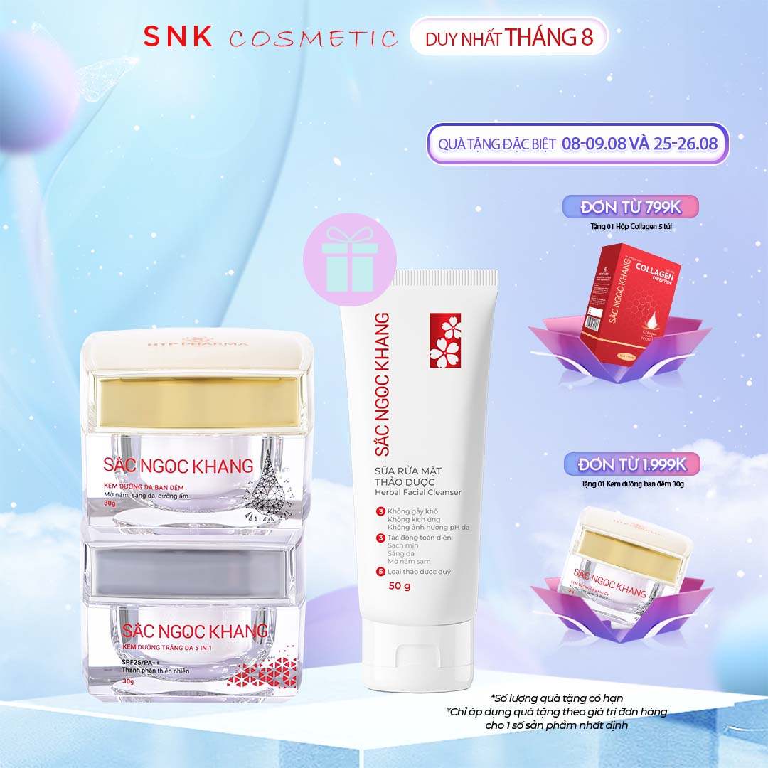 Combo kem dưỡng da ngày đêm sắc ngọc khang 30g