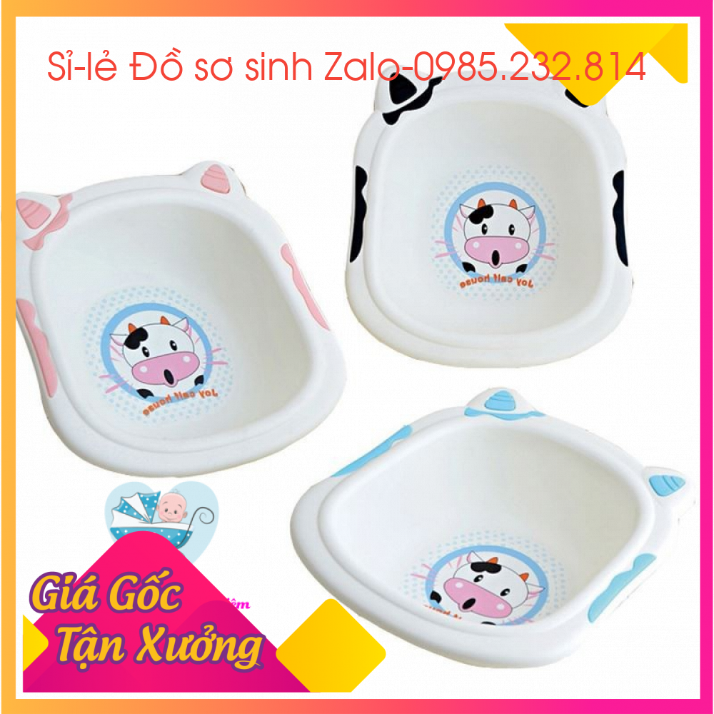 Chậu rửa mặt cho bé hình bò sữa