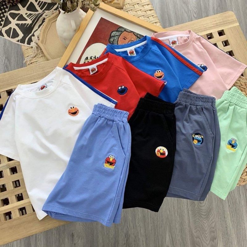 Bộ Đồ Cho Bé Chất Cotton Mềm Mại Hình Ếch Ngộ Nghĩnh Size 12-30kg, Set Bé Trai