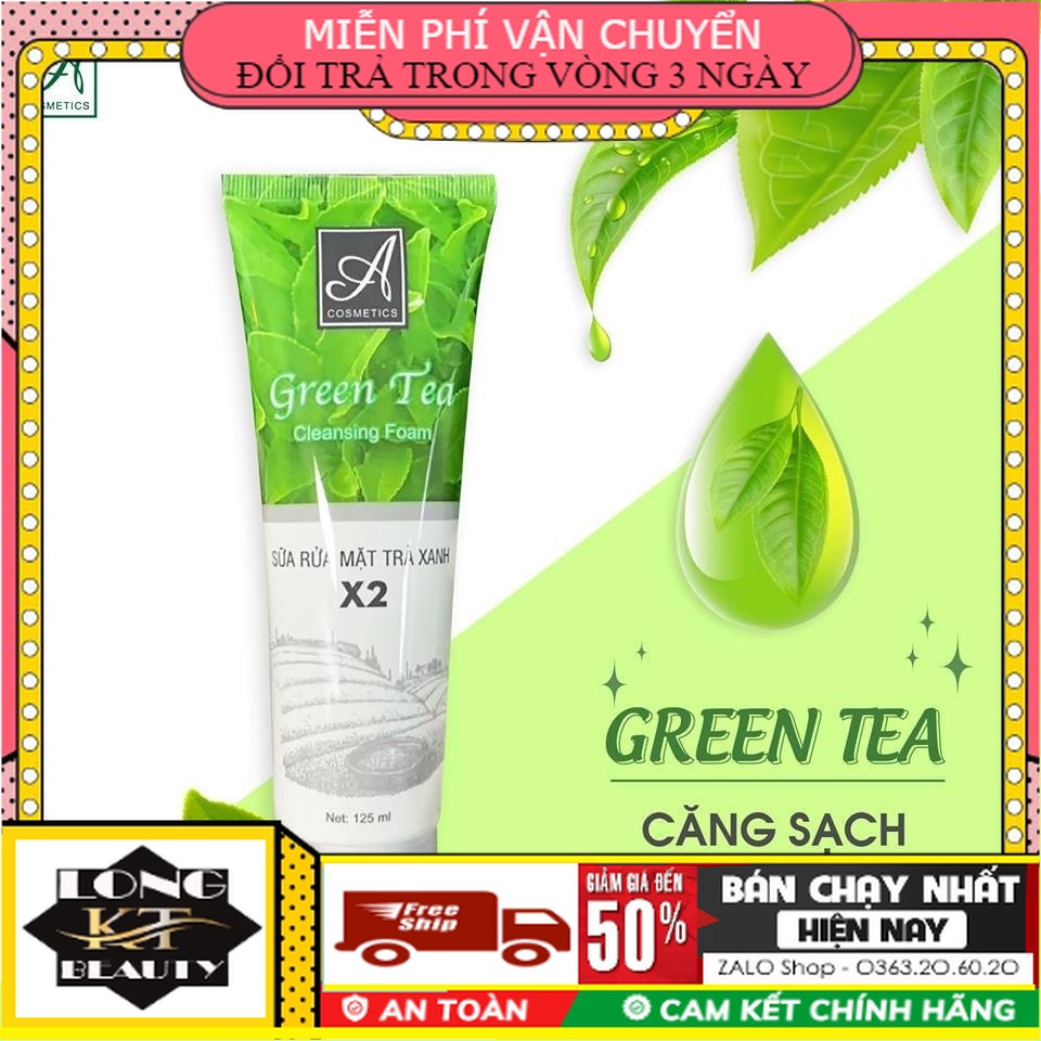Sữa rửa mặt trà xanh x2 phương anh - sữa rữa mặt trà xanh x2 – tẩy sạch bụi bẩn da mặt