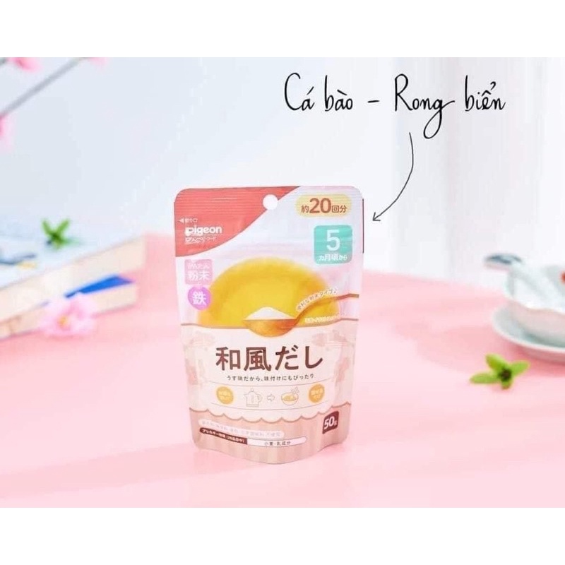 Bột nêm dashi pigeon nhật bản 5+ cho bé ăn dặm