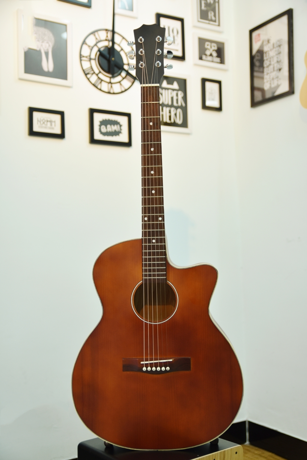 Đàn guitar acoustic - ty chỉnh cần - dt-a10c - tặng kèm bao da + phụ kiện