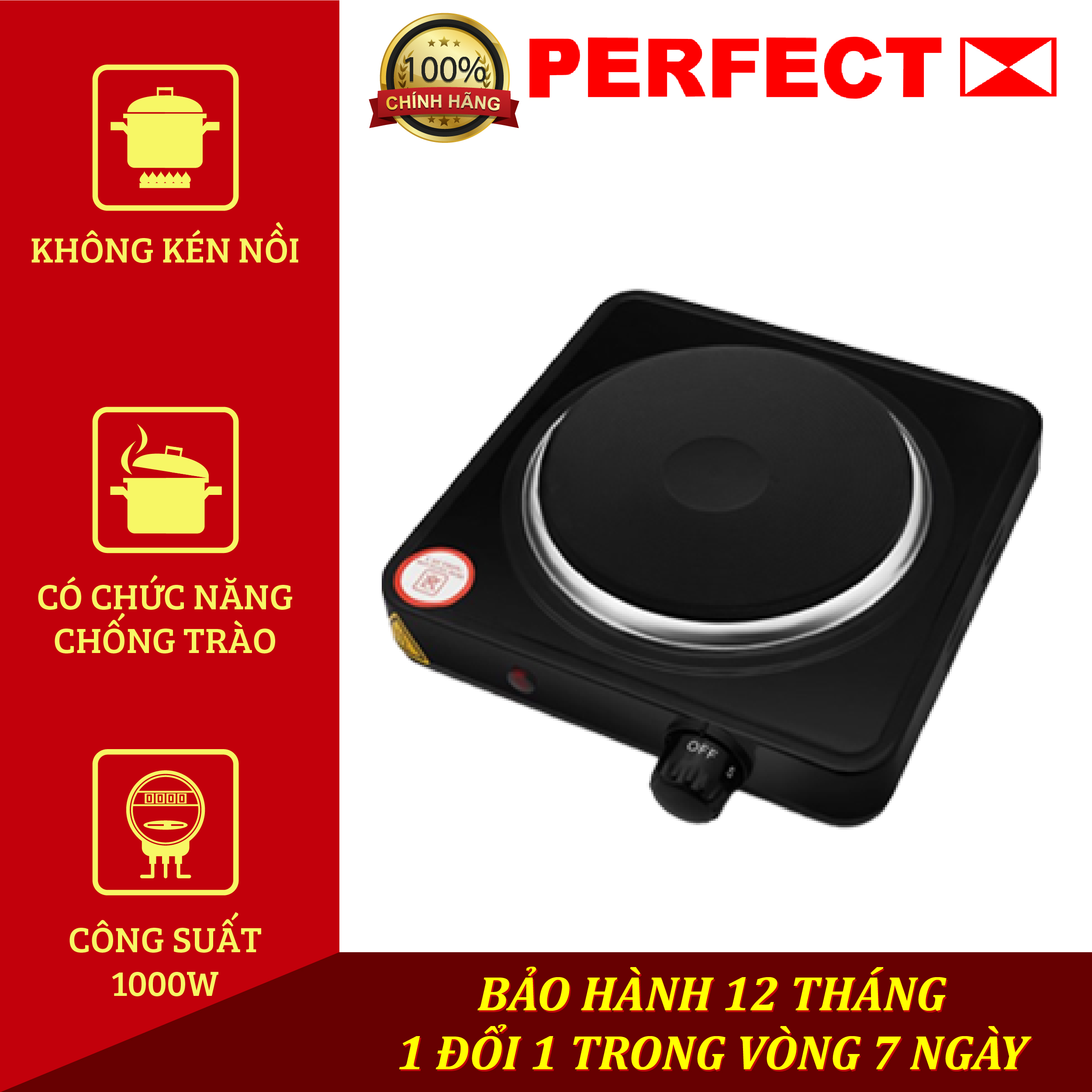 Bếp điện đơn Perfect PF-HP789-1 - Hàng phân phối chính hãng