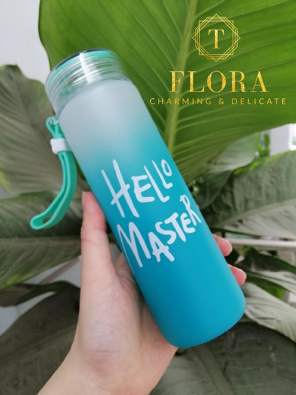 Bình thủy tinh đựng nước Hello Master 400ml