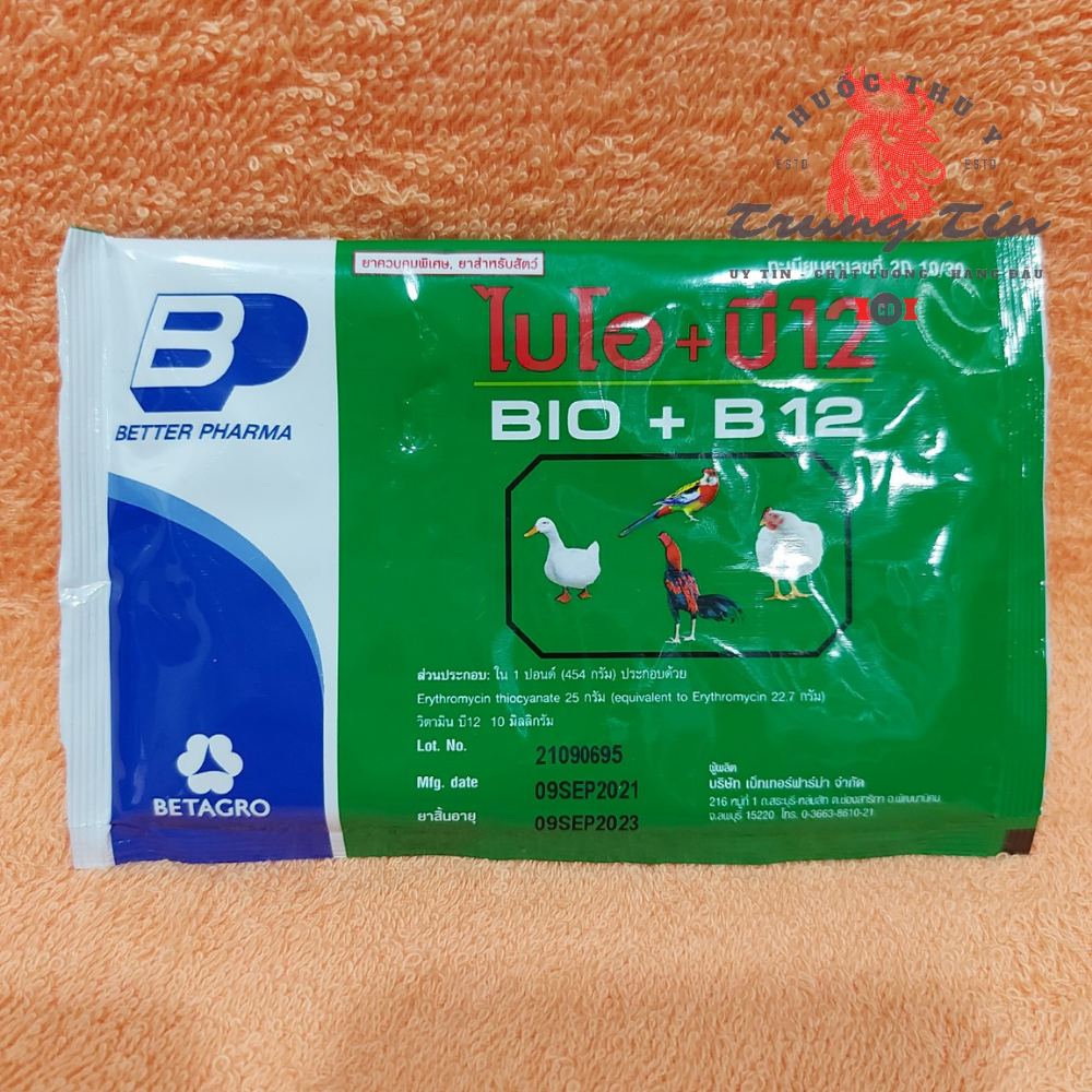 BIO - B12 (ÚM GÀ CON - THÁI LAN) (1 GÓI / 20 GRAM) thuốc gà đá , úm gà , thuoc ga