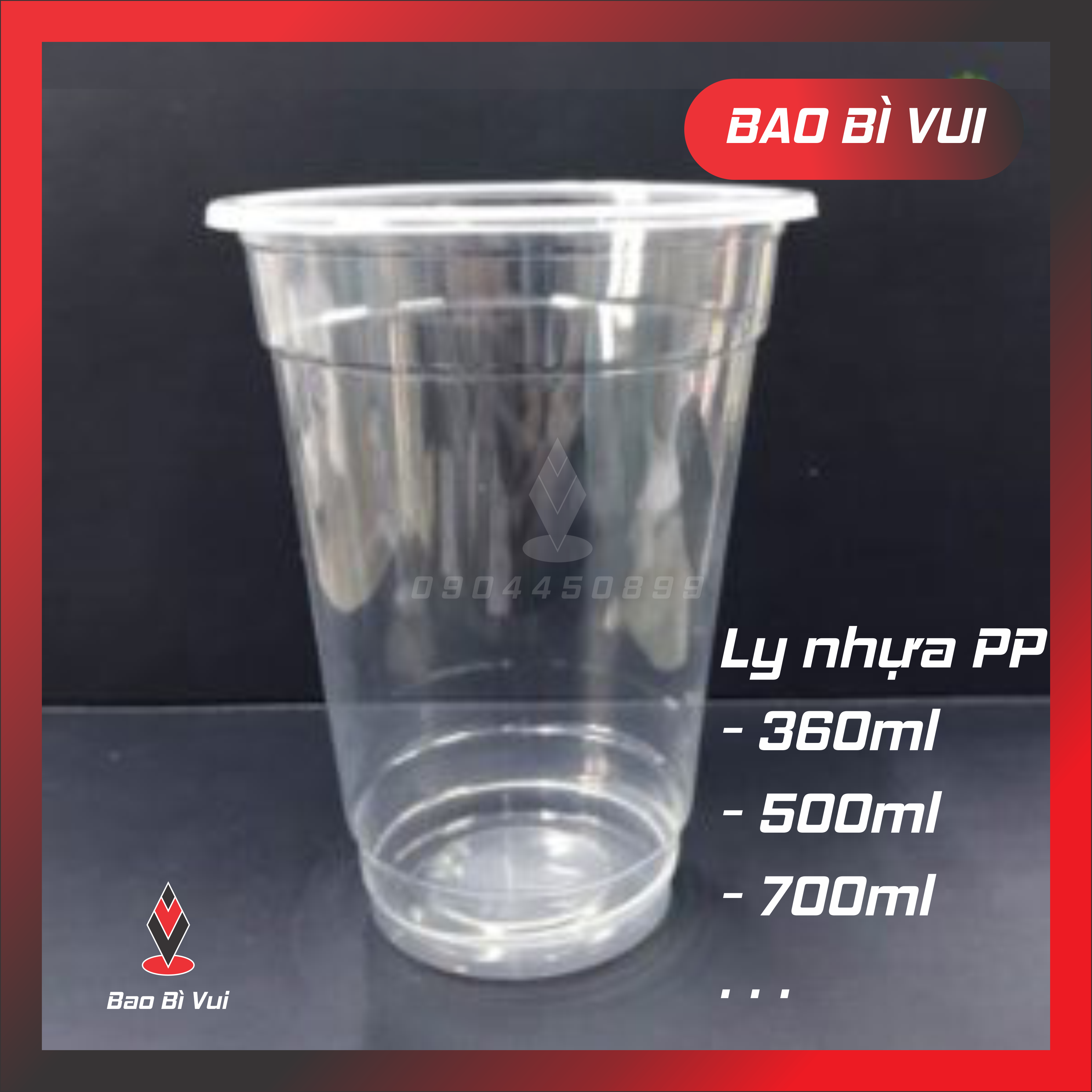 50 Ly Nhựa Pp Trơn - 360Ml /500 Ml/700Ml