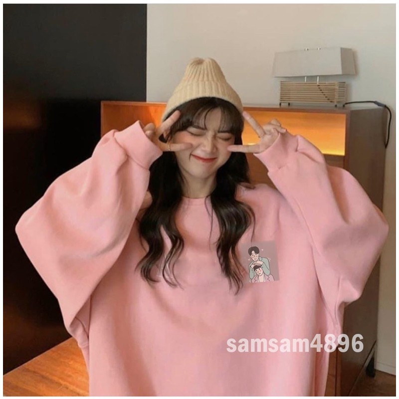 Áo nỉ sweater from rộng unisex my friend xinh xắn phong cách hàn quốc hot trend ttspa0017