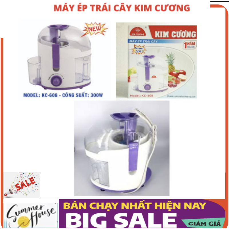 Máy ép trái cây giá rẻ,máy ép chậm trái cây,máy ép cam,máy ép hoa quả kim cương kc-608 công suất 350w làm nước uống trái cây nhanh chóng, tiết kiệm thời gian,đảm bảo dinh dưỡng,bh 12 tháng