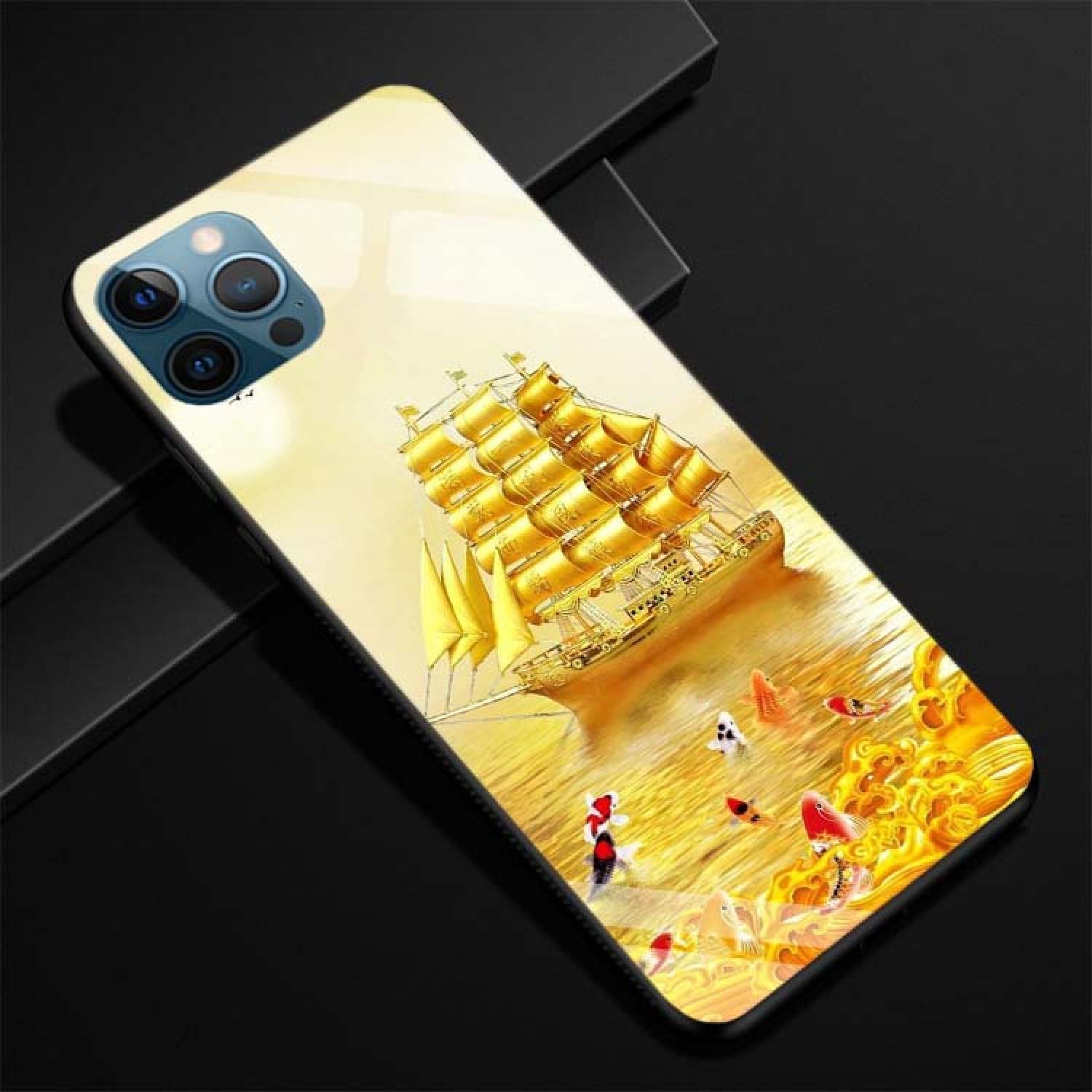 Ốp iρhone 12, 12 Pro, 12 Promax Lưng Kính Cường Lực, In Hình 3D, Thiết Kế Độc Quyền