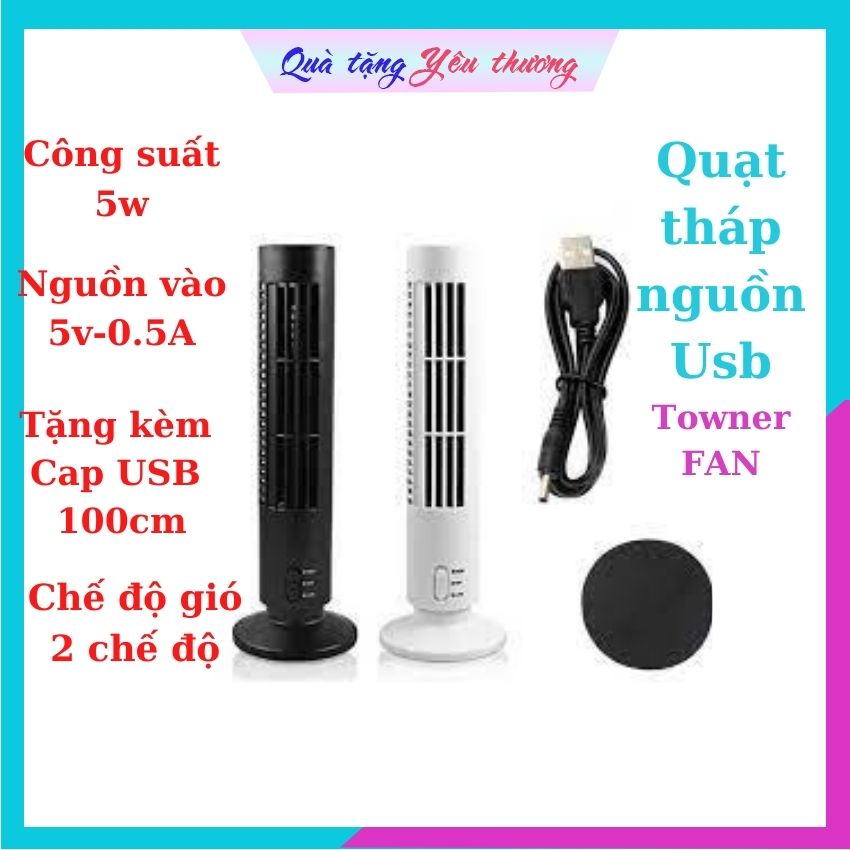 Quạt tháp usb townerfan, quạt townerfan ,quạt không lá mini quạt tháp usb quạt điều hòa không khí dọc quạt tháp
