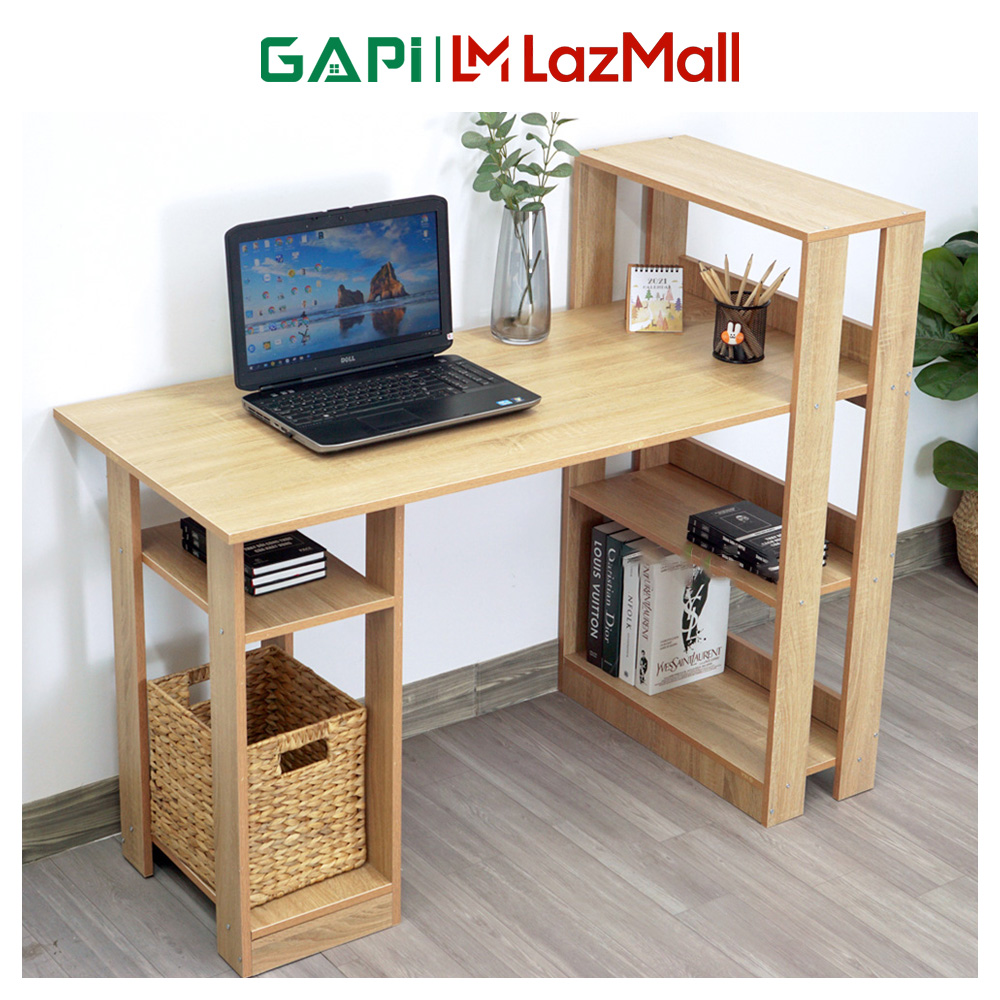 Bàn làm việc, bàn học GAPI kèm kệ sách phong cách hiện đại đa năng – GP09