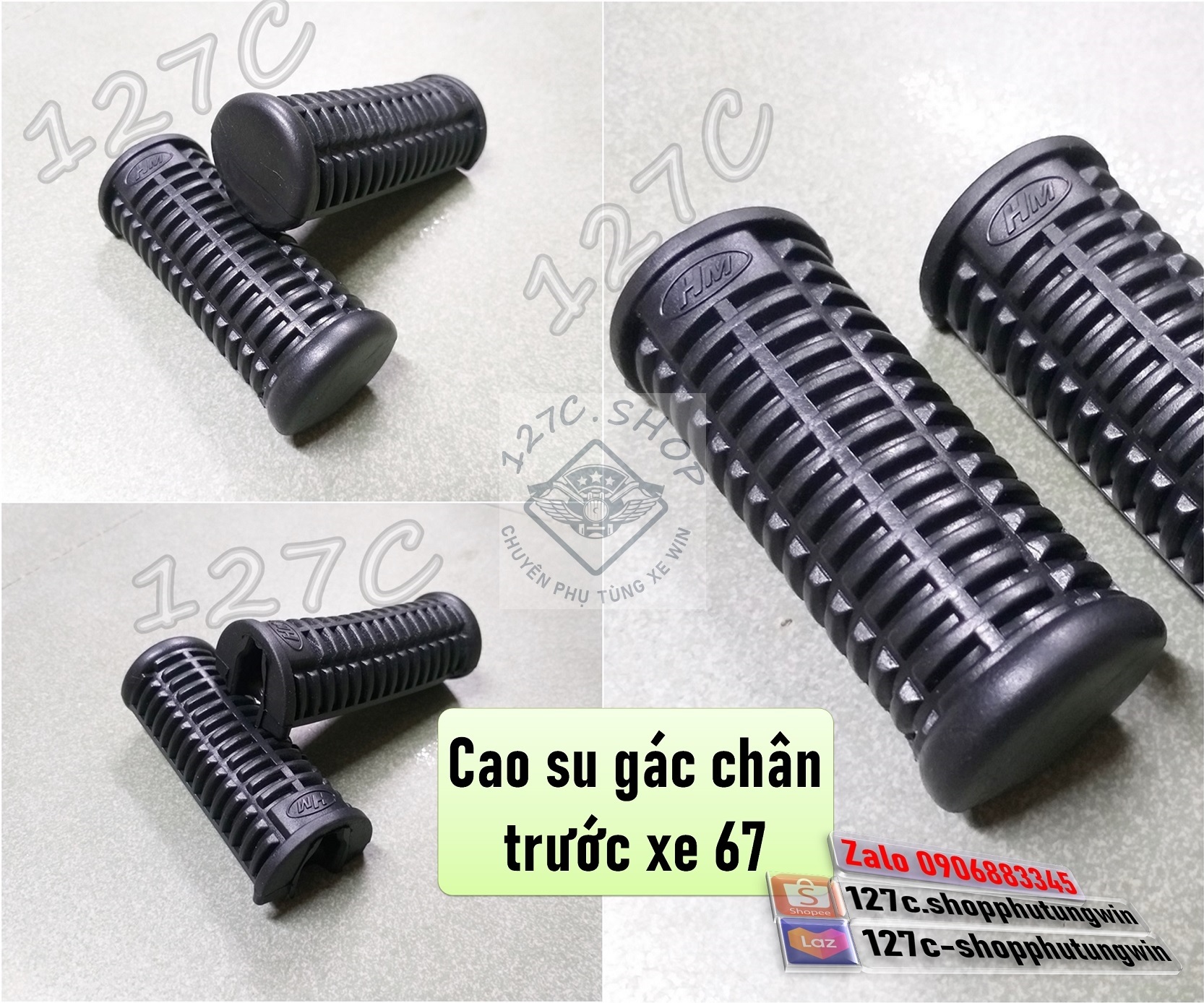 Cao su gác chân trước xe 67 giả zin