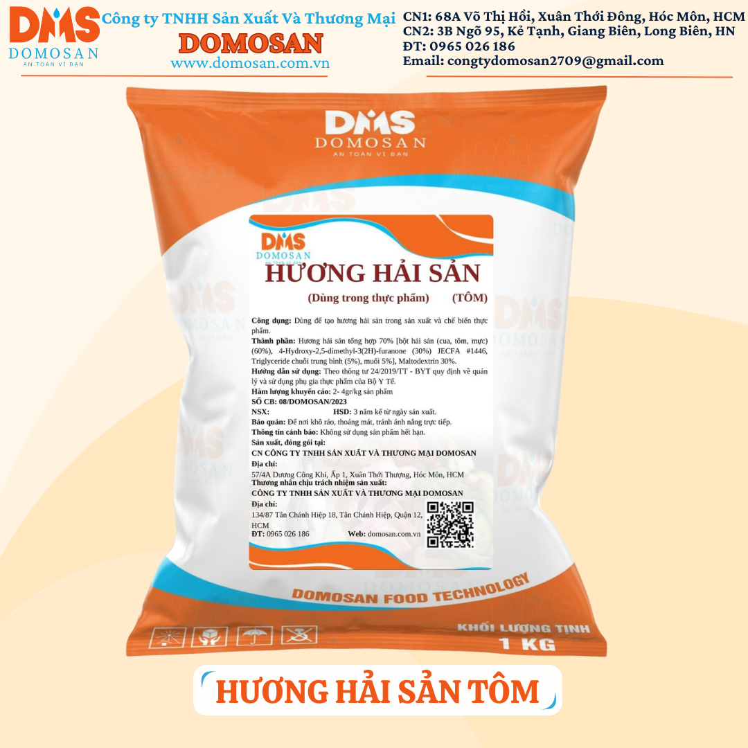 1kg hương tôm bột - sử dụng cho chả tôm,tôm viên, nước dùng.