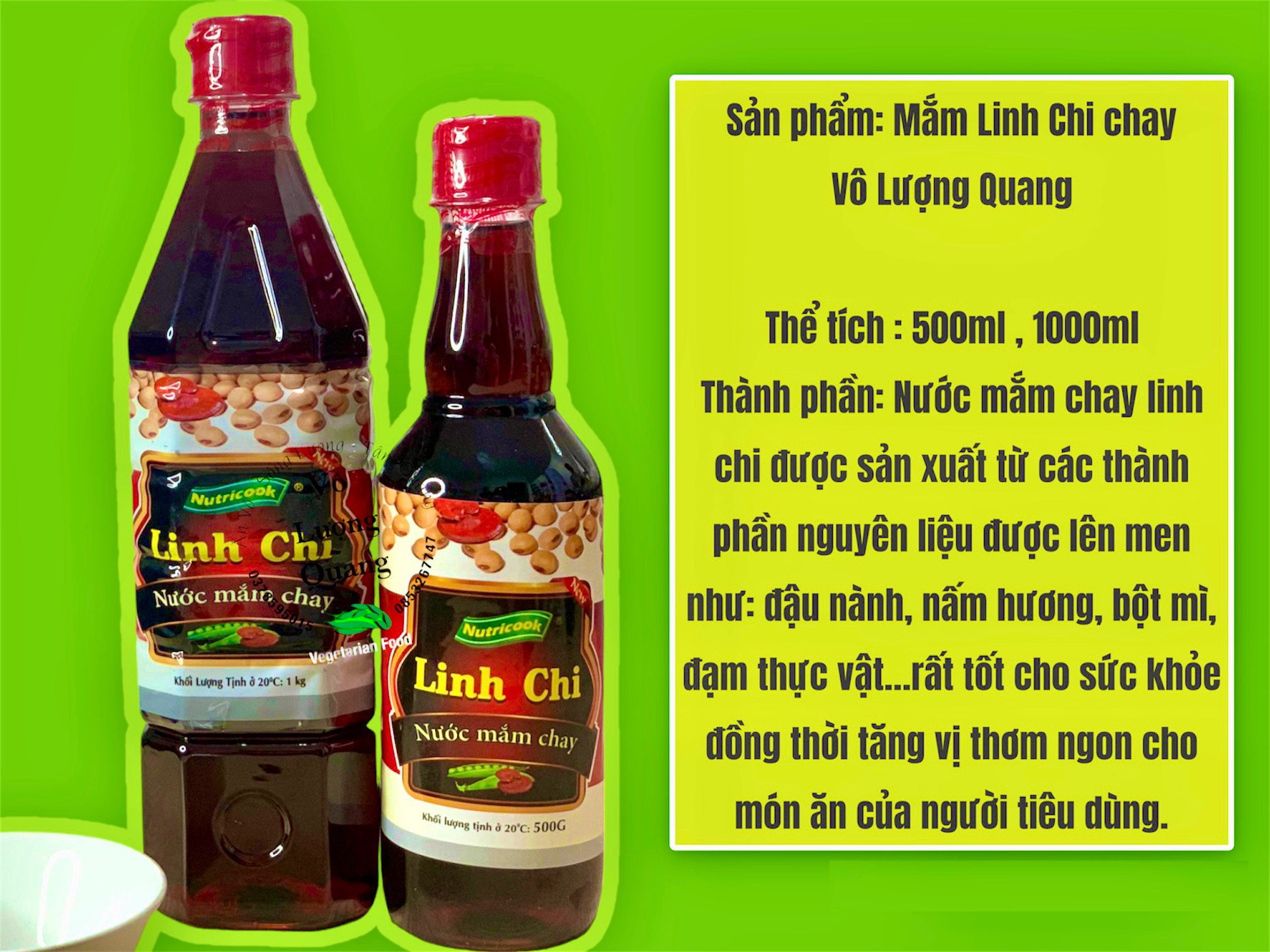 Nước mắm chay linh chi - tpc vô lượng quang
