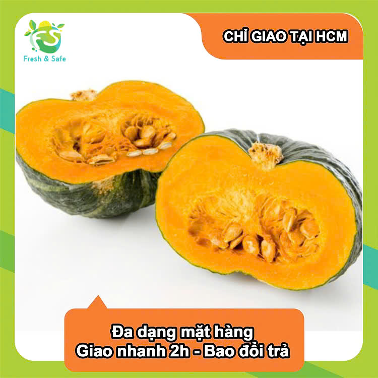 [Chỉ Giao HCM] Bí đỏ tròn xẻ miếng - 1kg