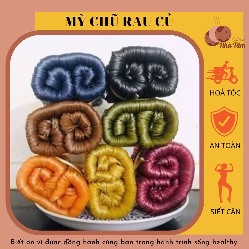 Mỳ chũ rau củ ankly xanh 1 kg, gói 8 vắt 8 màu
