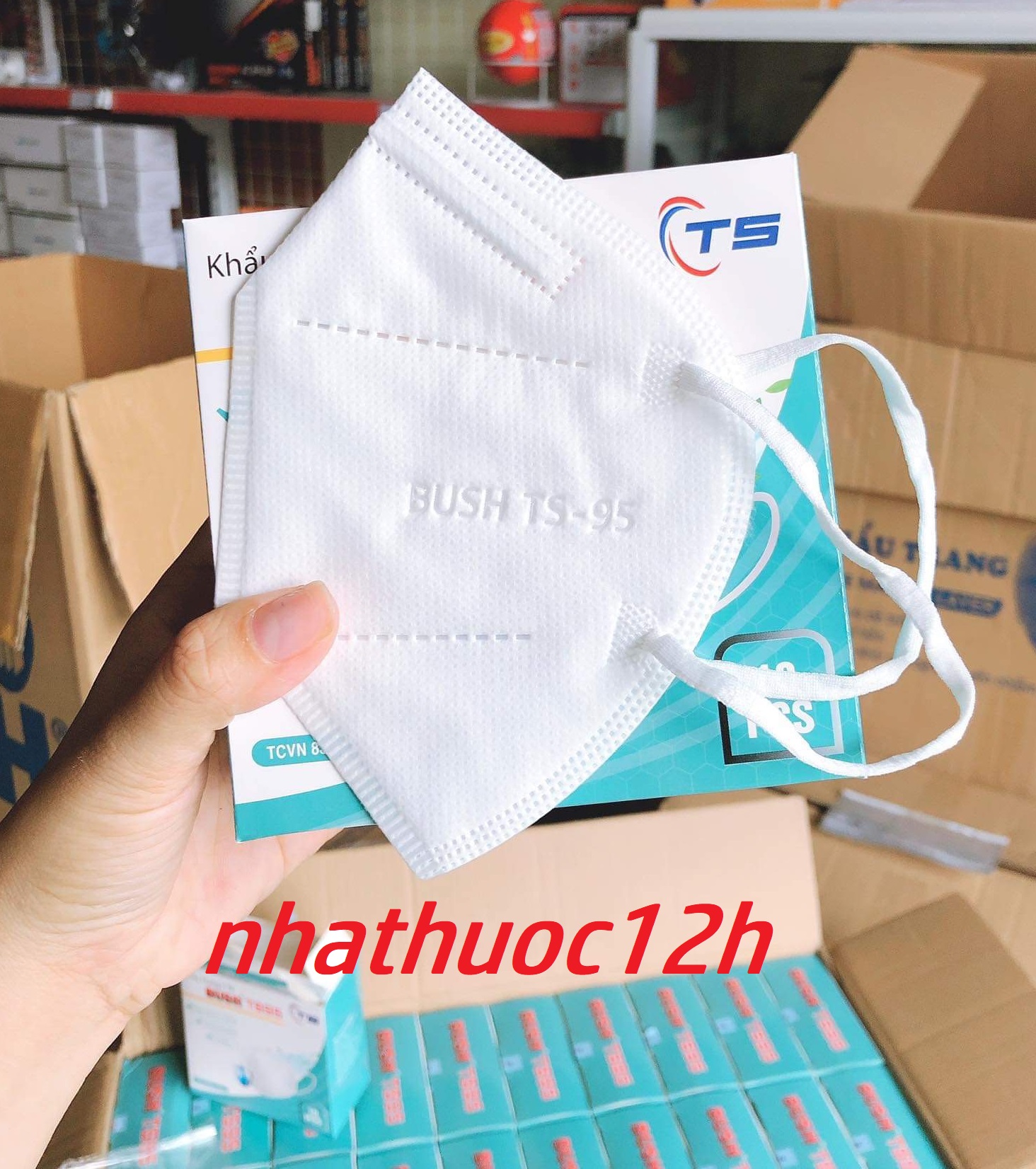 [HCM]Khẩu trang y tế kháng khuẩn 5 lớp BUSH TS95 (10 cái /hộp )