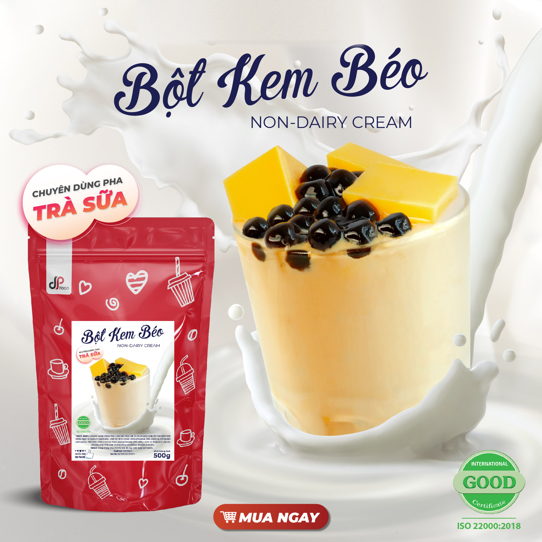 Bột kem béo dp food 500gr