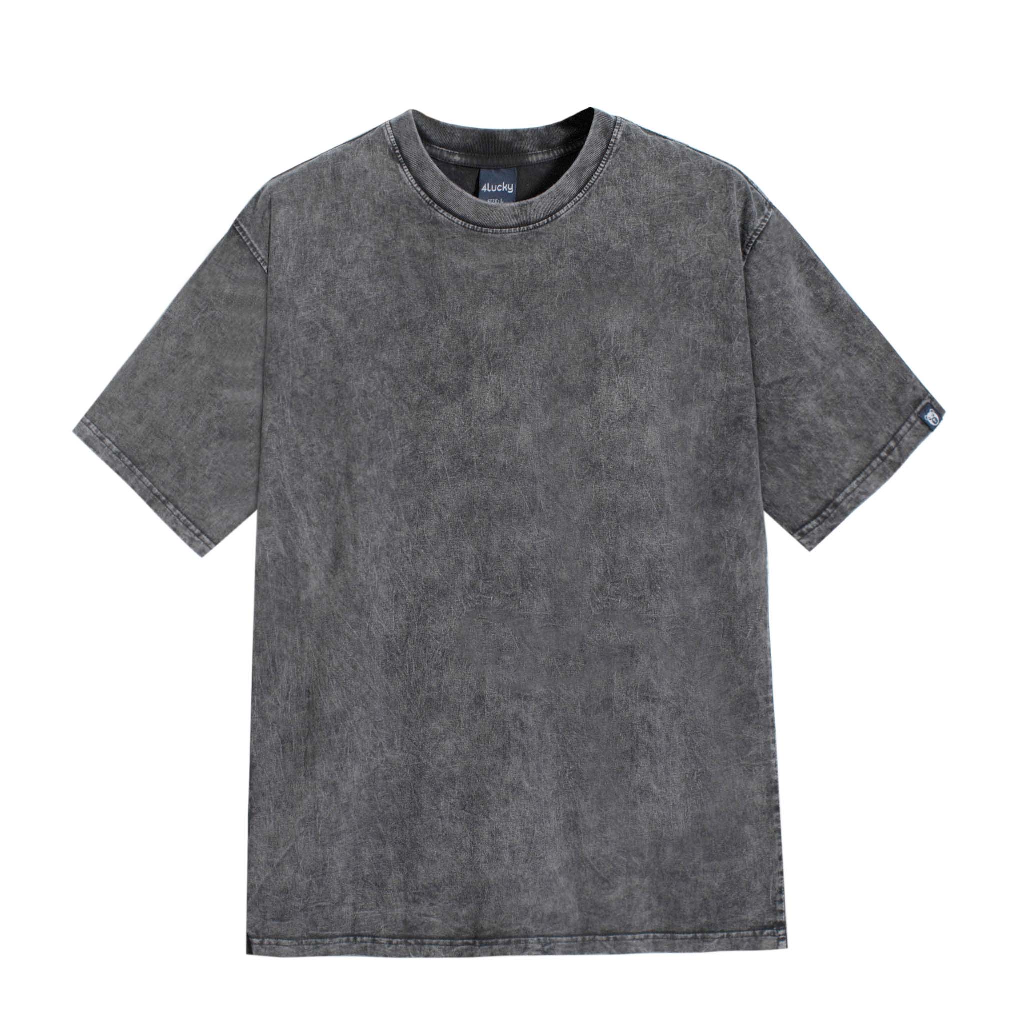 Áo Tee Wash form rộng nam nữ 16016 4Lucky - thun co giãn , thoáng mát
