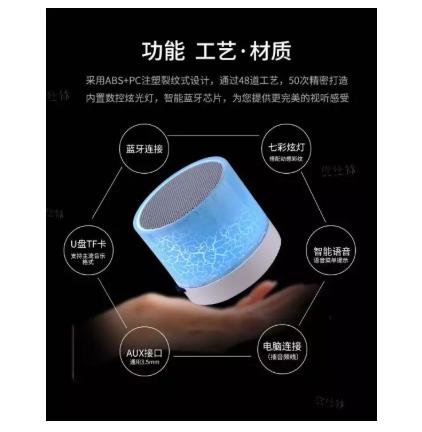 Loa bluetooth mini HLD-600 nhấp nháy theo nhạc