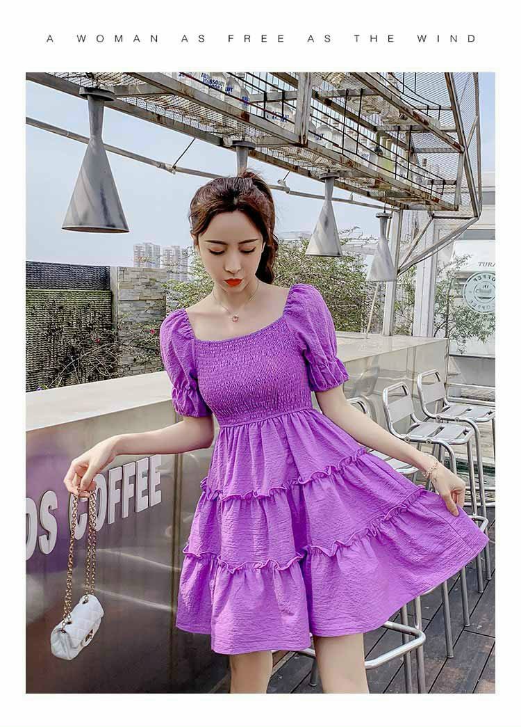 Đầm nhún tay phòng tiểu thư sang chảnh from dươi 65 kg