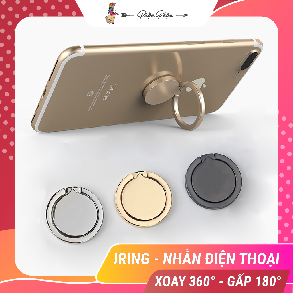 Iring nhẫn điện thoại xoay 360 độ Lemon Zhipin giá đỡ điện thoại có móc kẹp chống rơi vỡ BELLA925
