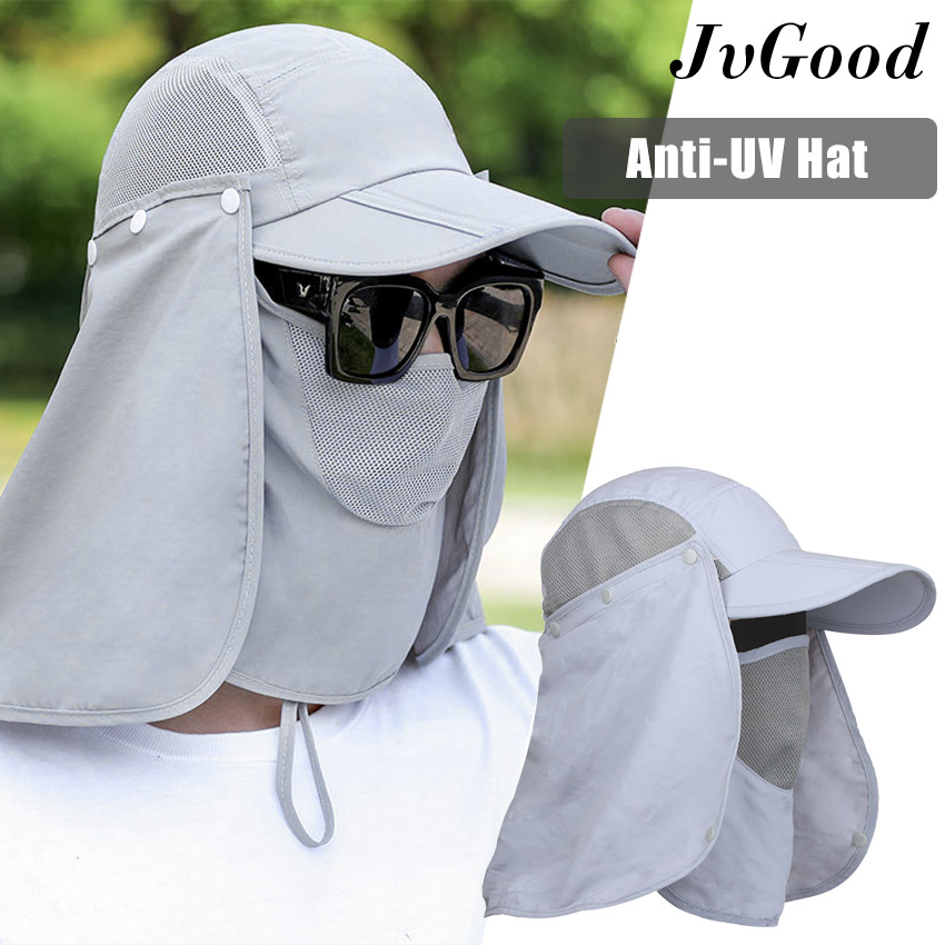 JVGOOD nón chống nắng nam mũ câu cá nam Mũ che nắng trùm kín mặt chống  UV thoáng khí nhanh khô gọn lại được thời trang mùa hè dành cho nam và nữ kích thước lớn mũ thể thao chống nắng leo núi