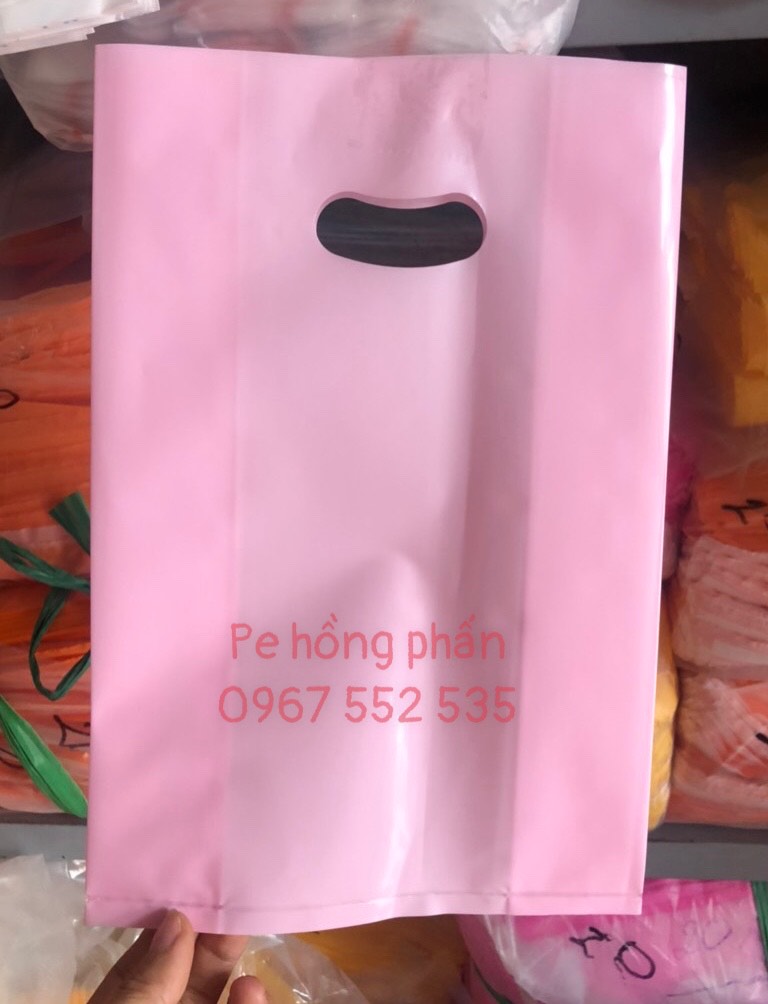 - túi nilon pe màu hồng nhạt paste