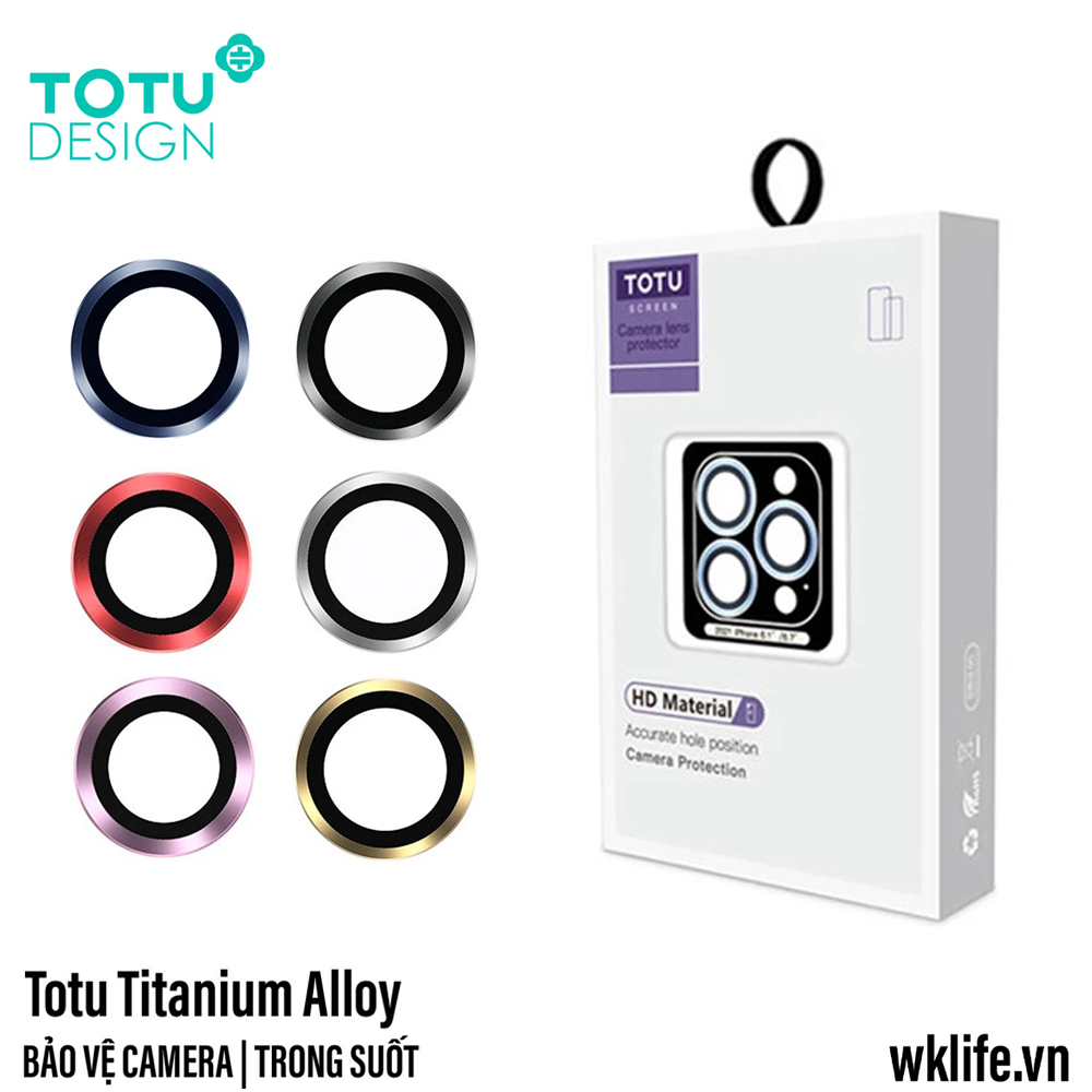 Cường lực camera iphone 13/13 mini totu viền kim loại kính cường lực có khung dán