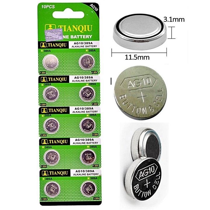 Pin ag10 - pin nút áo - vĩ 10 viên - diy145-2