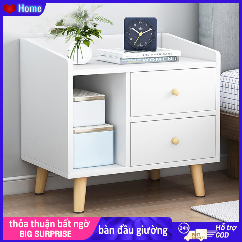 HOMESENCE Tủ Để Đầu Giường tủ đầu giường có ngăn kéo Tủ đầu giường bằng gỗ Bàn đầu giường kệ tủ ngăn kéo