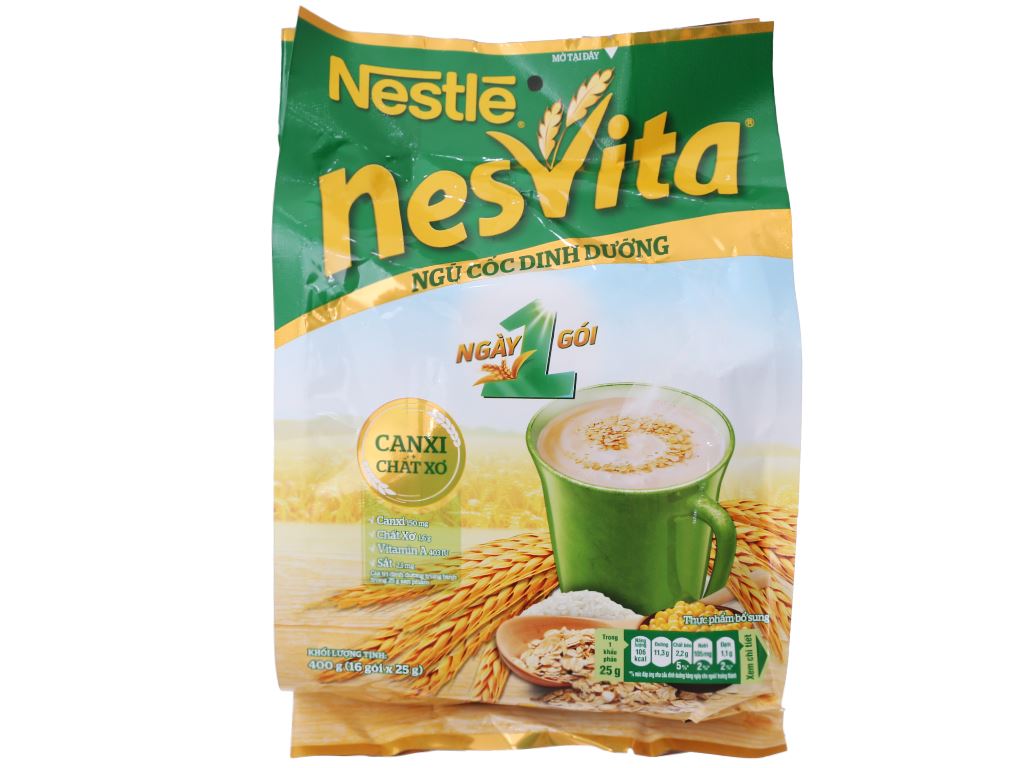 Bột uống hỗn hợp ngũ cốc dinh dưỡng Nesvita bịch 400g -30357