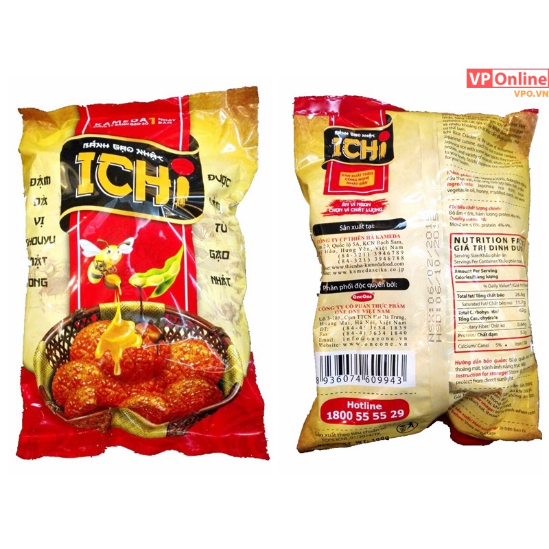 Bánh gạo Ichi Nhật vị shouyu mật ong 180g