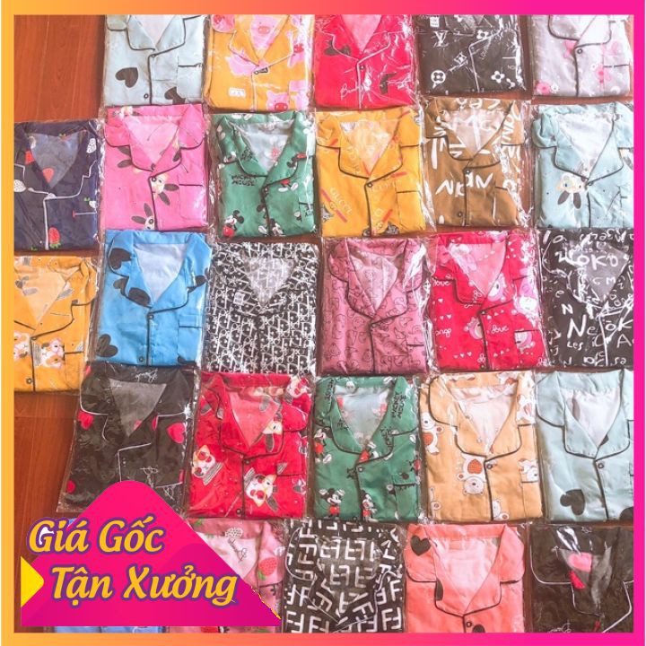 Đồ bộ pijama - bộ lụa tay dài tiểu thư 💚chất liệu kate