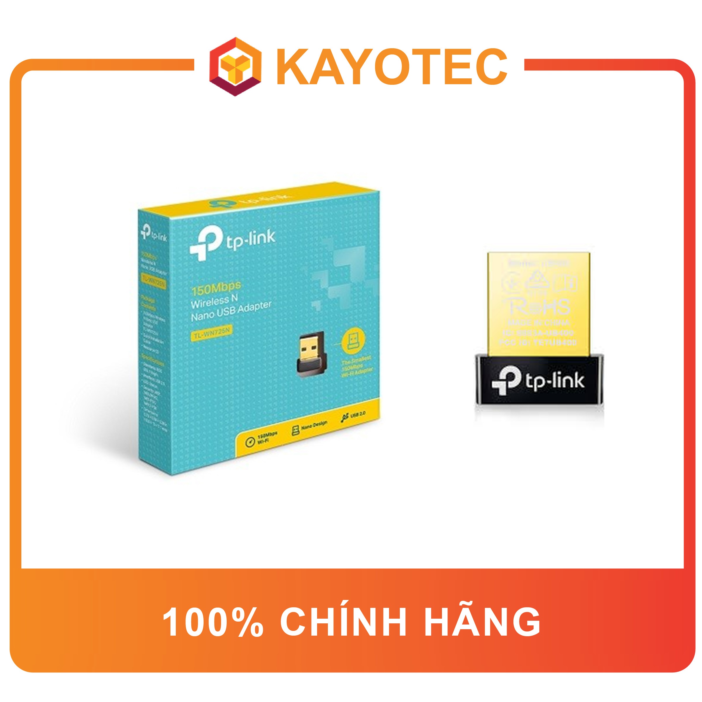 USB Thu WIFI TP-Link TL-WN725N - Hàng Chính Hãng