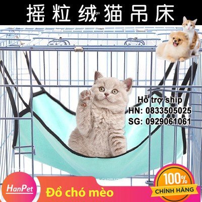 Hanpet - VÕNG NHIỀU MÀU CHO MÈO (50x40cm) treo chuồng mèo