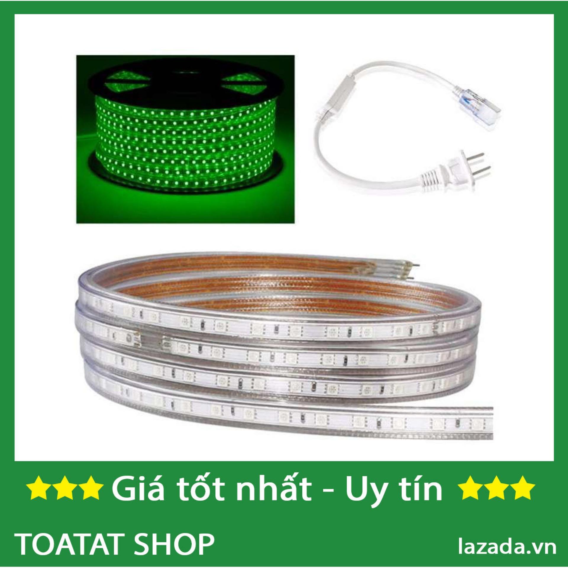 Bộ 15 mét đèn led dây 5050/220v + tặng 1 đầu nối dây nguồn