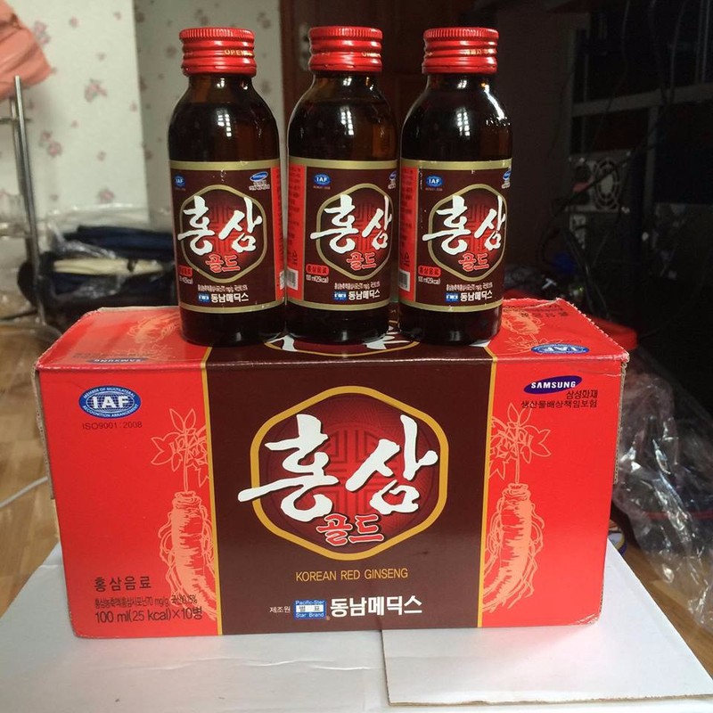 Nước hồng sâm Hàn quốc hộp 10 chai x 100ml